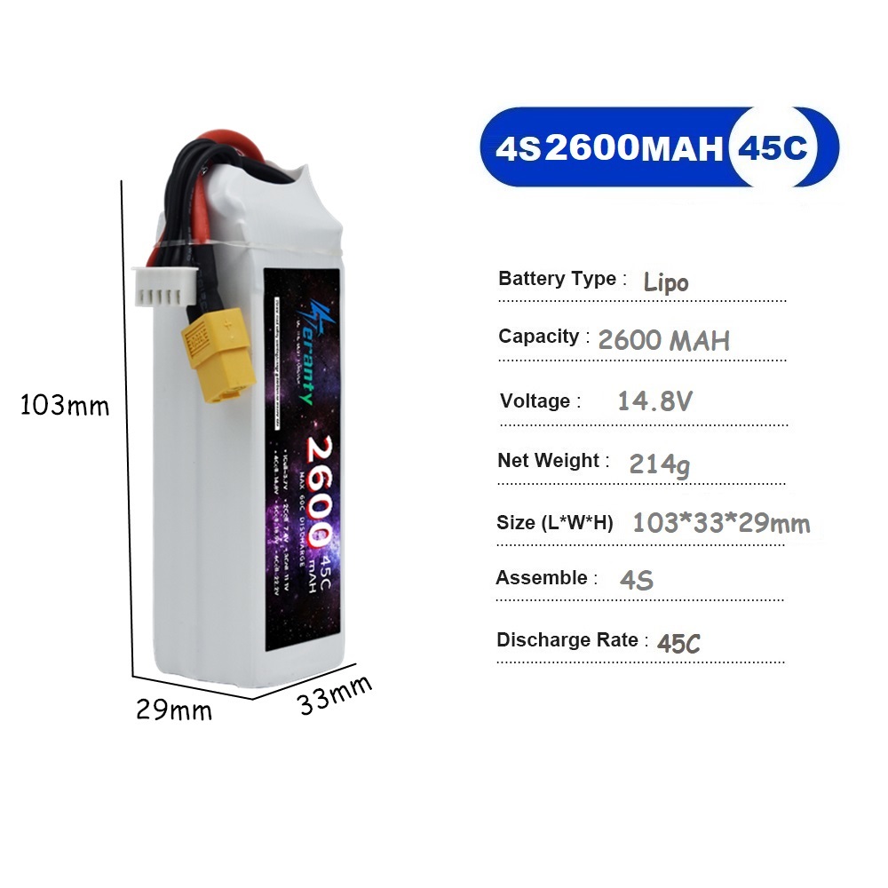 4S LiPo baterai 14.8V 1500mah  - Drone Battery 3S ulasan dan harga